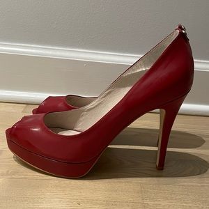 Michael Kors Peep Toe Red Heels